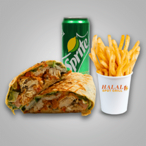 Crispy Fish Wrap w/Fries & Soda