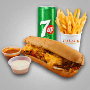 Chicken Cheesesteak w/Fries & Soda