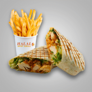 Grilled Chicken Wrap w/Fries