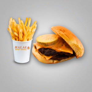 Cheese Burger With Fries