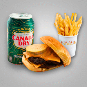 Cheese Burger With Fries & Soda