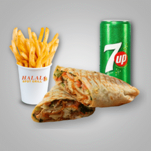 Crispy Chicken Wrap w/ Fries & Soda